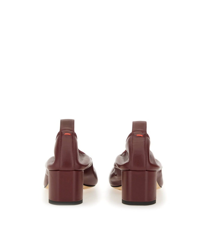 Aeyde Square Toe High Heels In Red