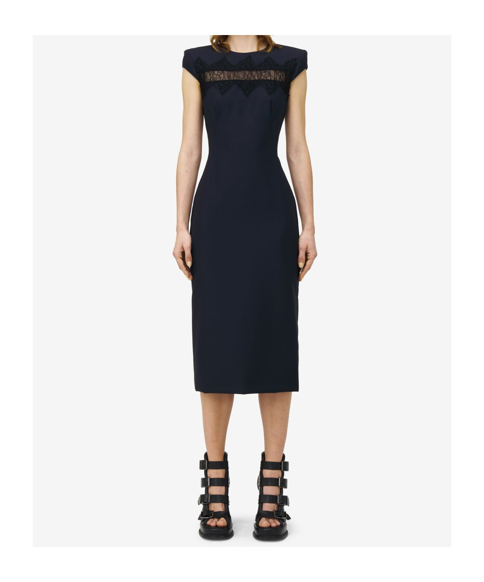 ALEXANDER MCQUEEN TAILORED PENCIL MIDI DRESS