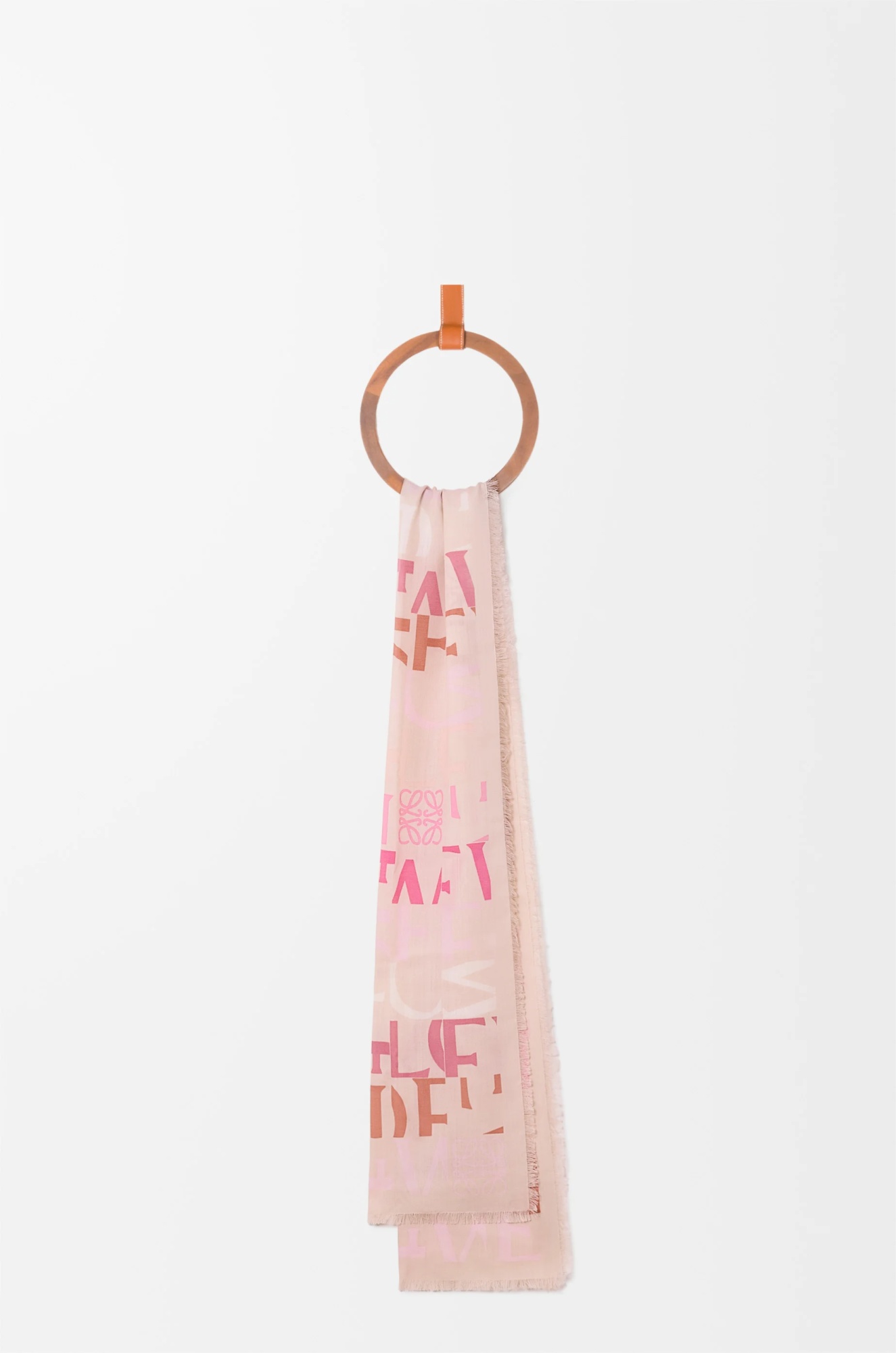 Loewe Rectangular Scarf In Pink