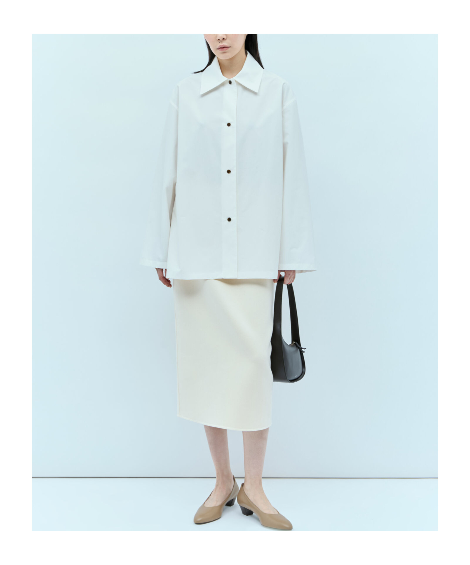 Shop The Row Bartellette Medium Length Skirt In White