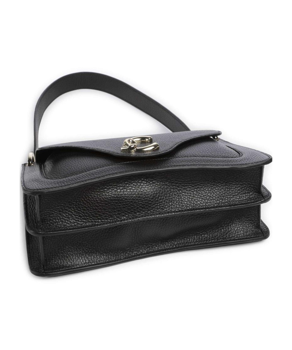 Shop Coccinelle Flip Shoulder Bag In Black