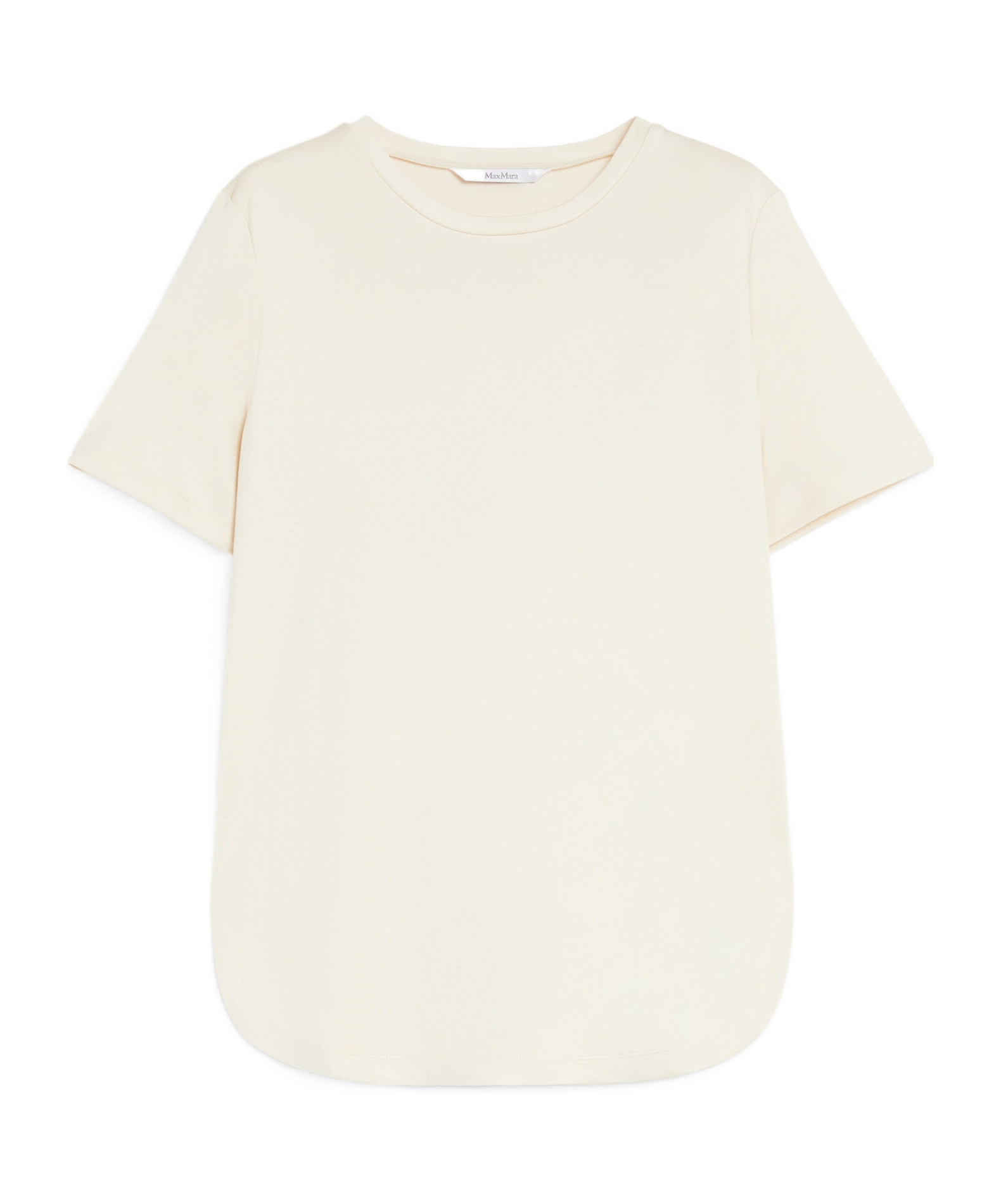 Max Mara Silk Interlock T-shirt In White