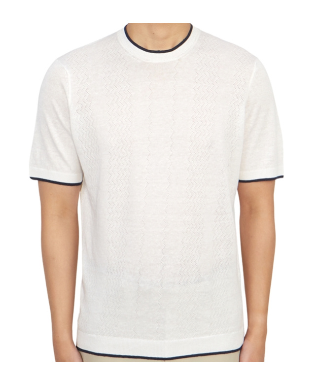 Drumohr Short-sleeved Sweater In White