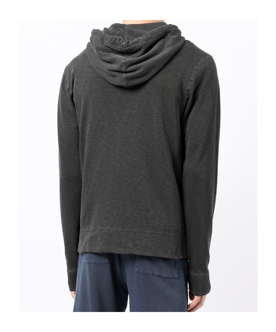 James Perse Fitted Zip-up Hoodie In Carbone