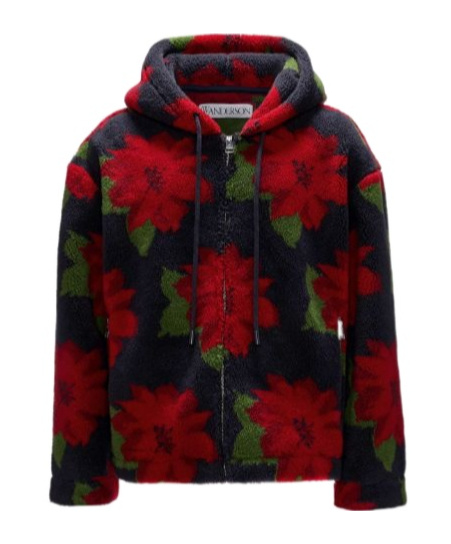 JW ANDERSON FLORAL-PRINT HOODED JACKET