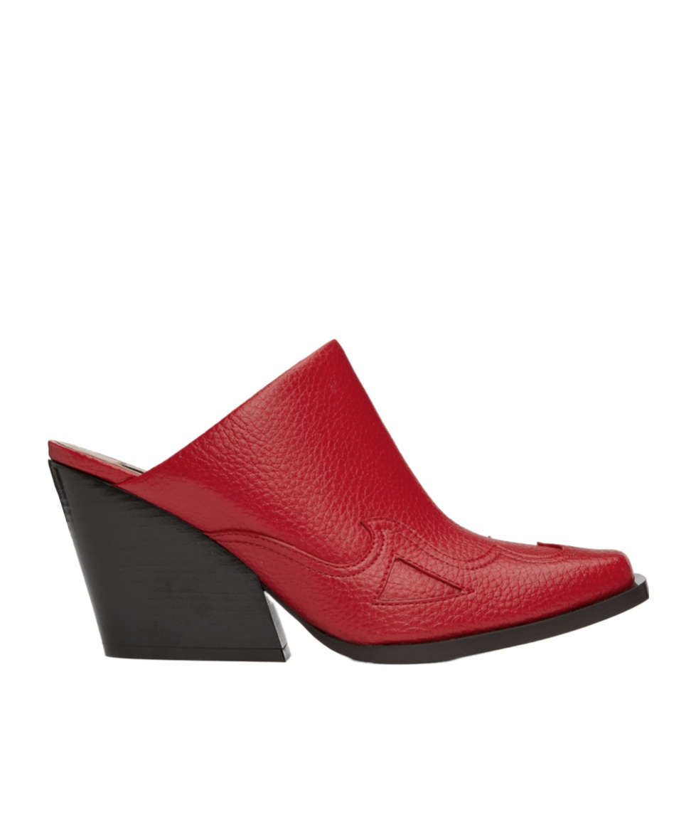 Stella Mccartney Cowboy Cloudy Muller Heels In Red