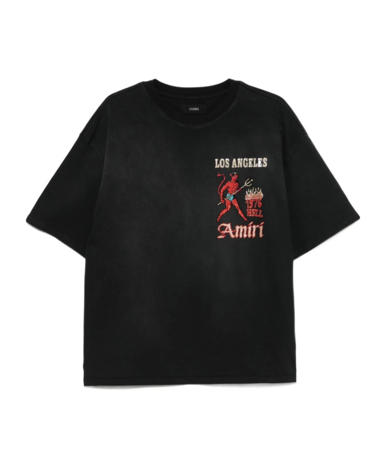 Amiri Mens Black Crystal-embellished Sinners Cotton-jersey T-shirt Xl In Black