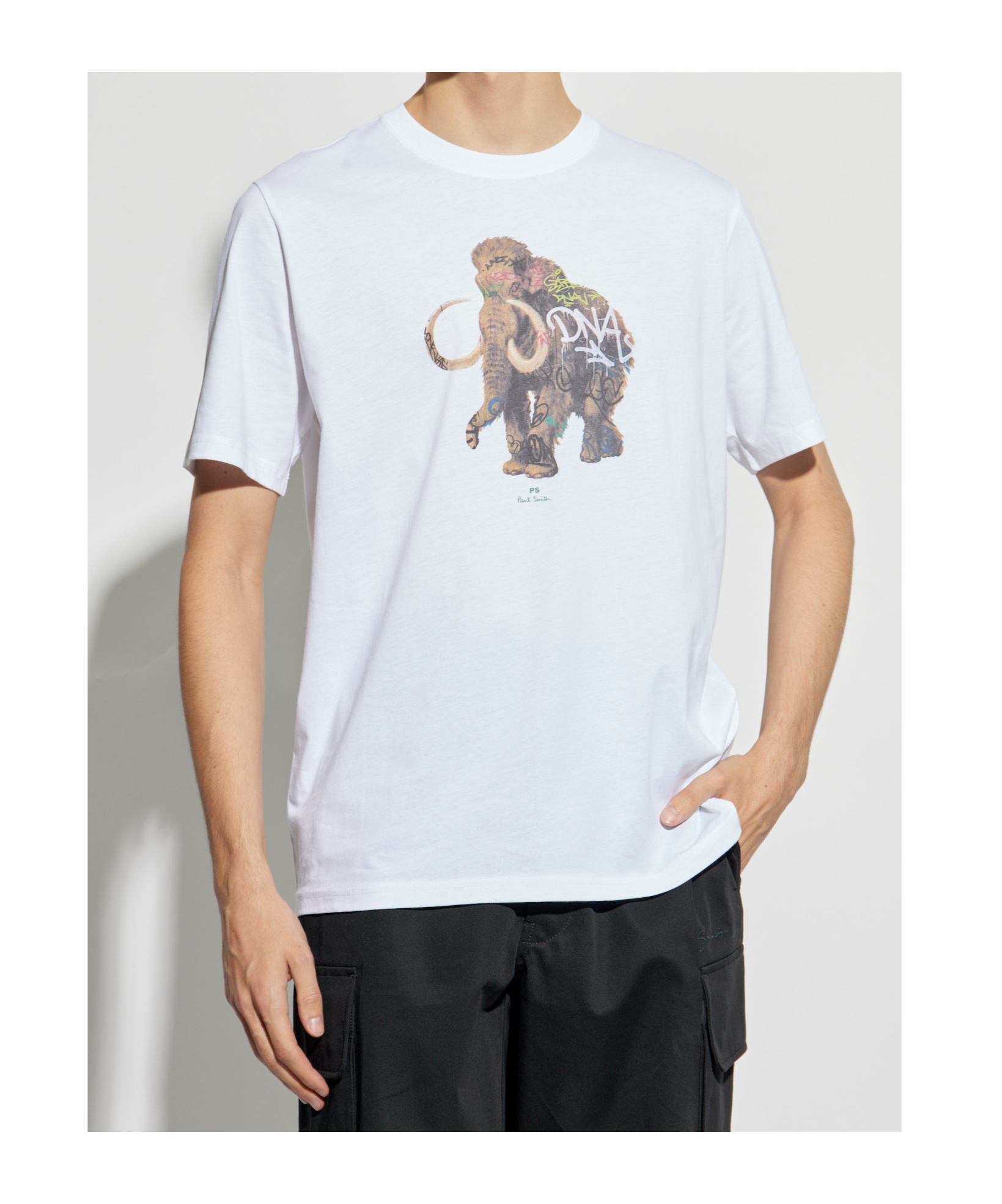 Shop Ps By Paul Smith Graffiti Mammoth T-shirt In White