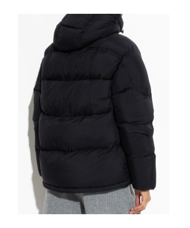 Moose Knuckles Hooded Down Jacket In Black