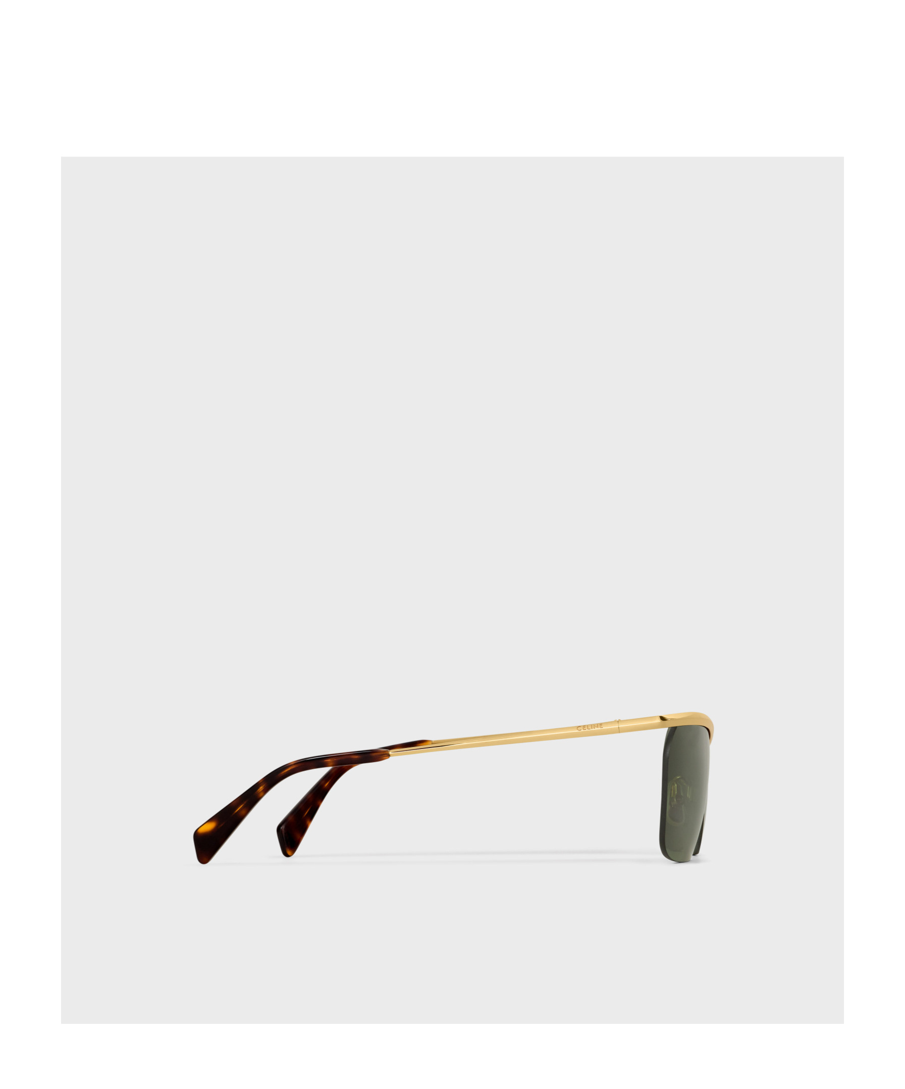 Celine Metal Frame 27 Metal Sunglasses In Green