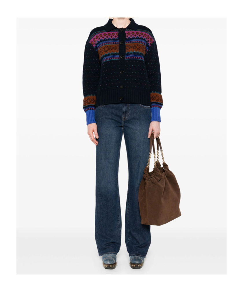 7 For All Mankind High Waist Denim Trousers In Blue