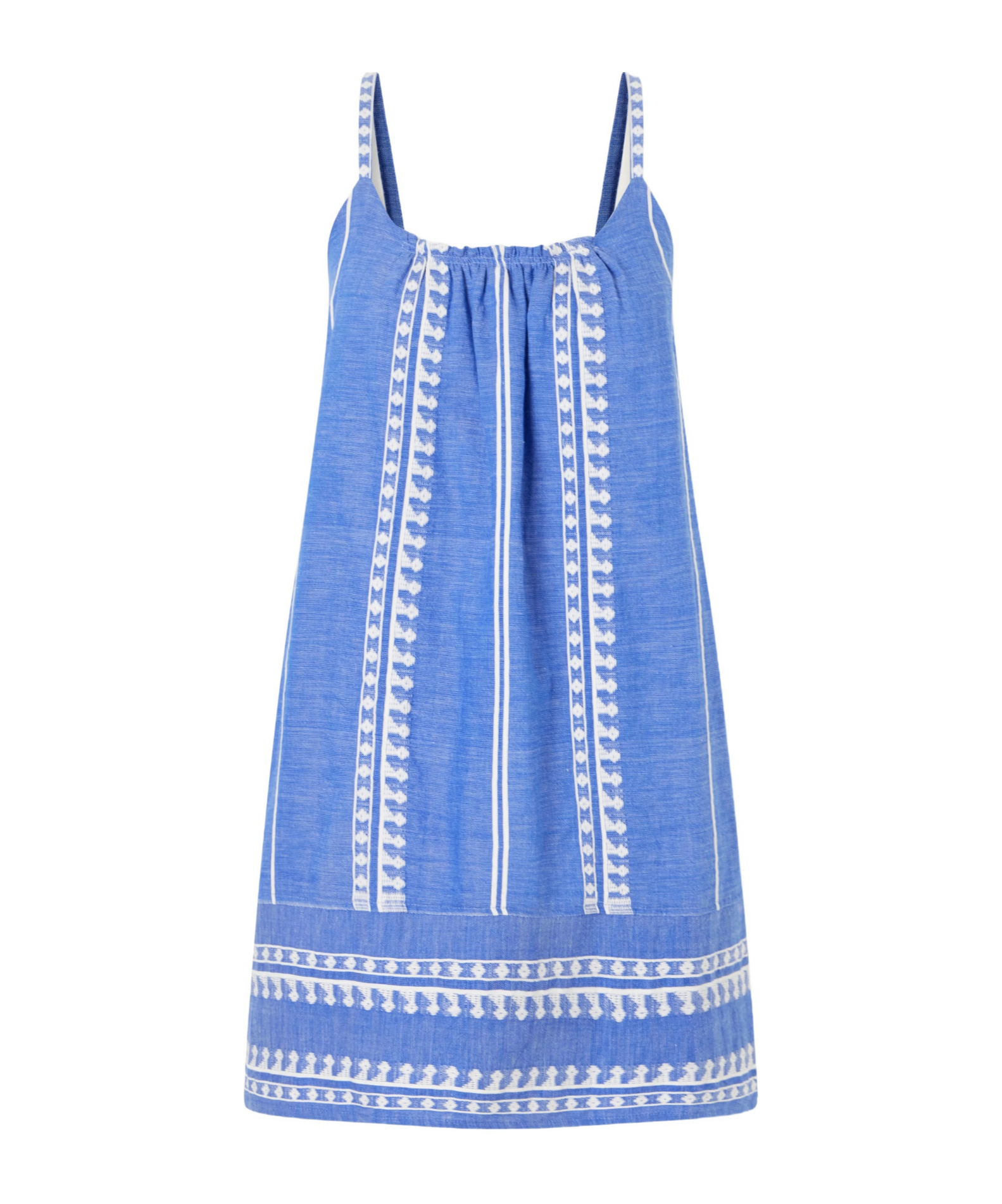Lemlem Zine Cotton-gauze Mini Dress In Blue