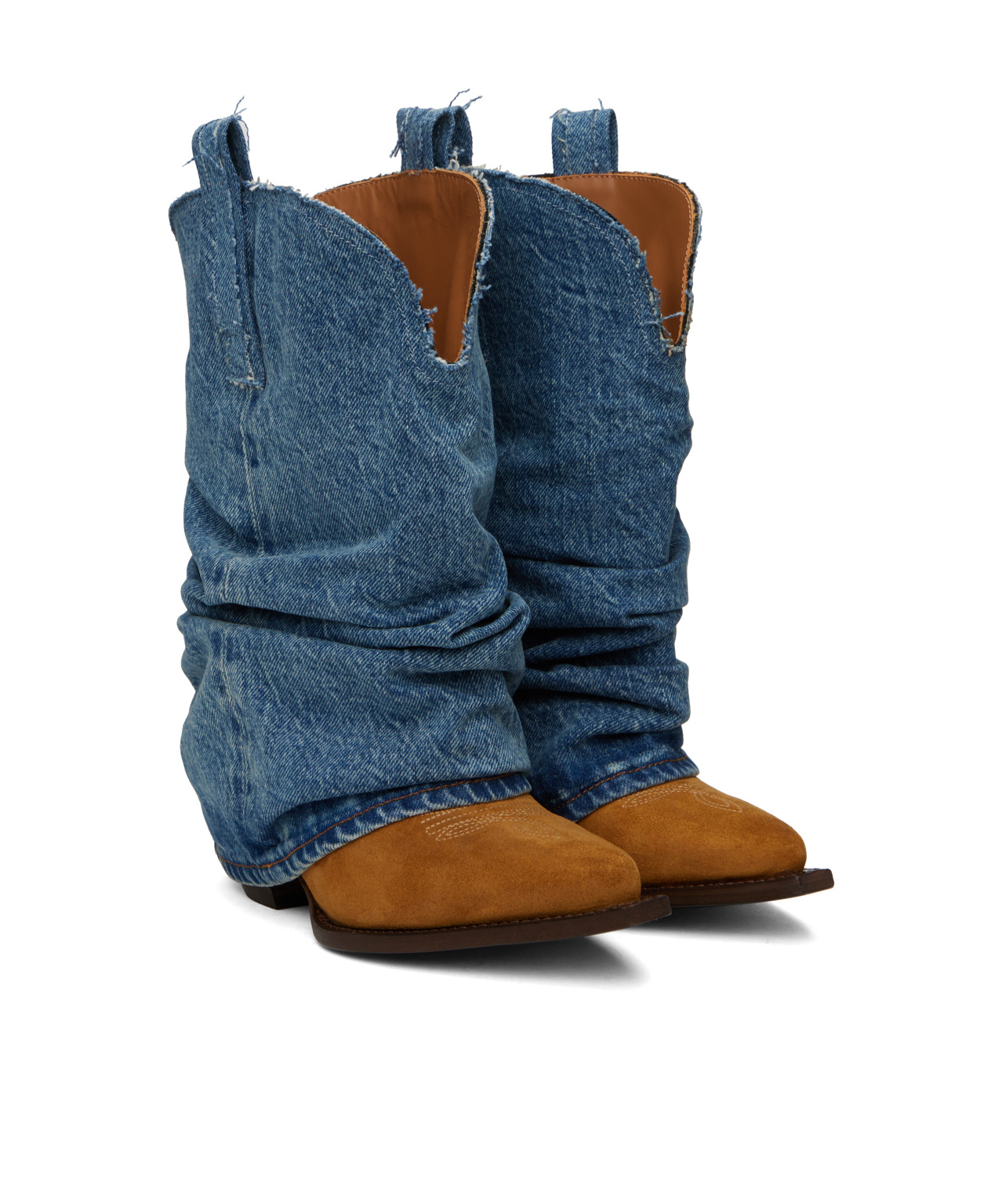 R13 Square Toe Mid-calf Boots