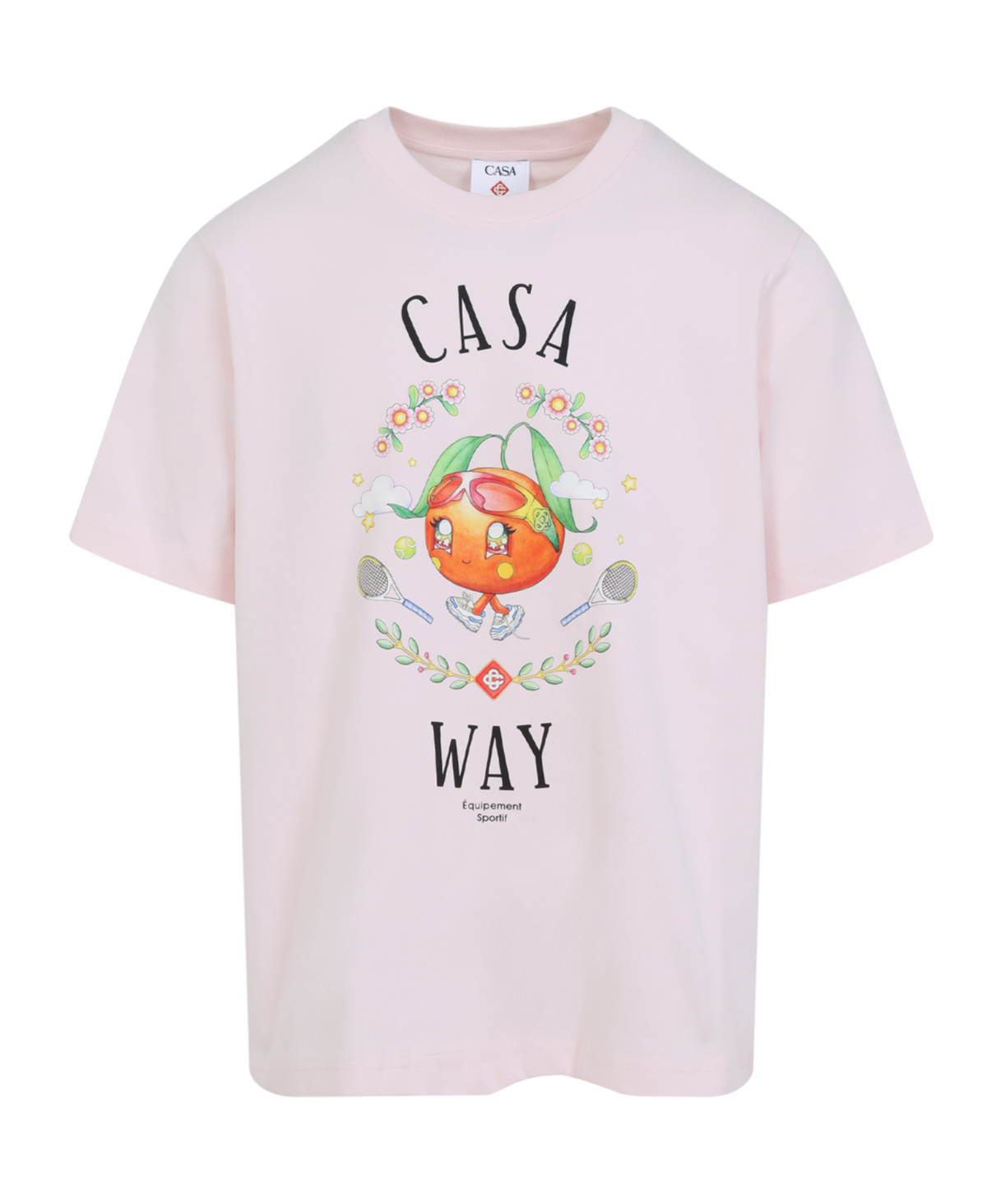 Casablanca Pale Pink Casa Way Orange Mascot T-shirt In Neutral
