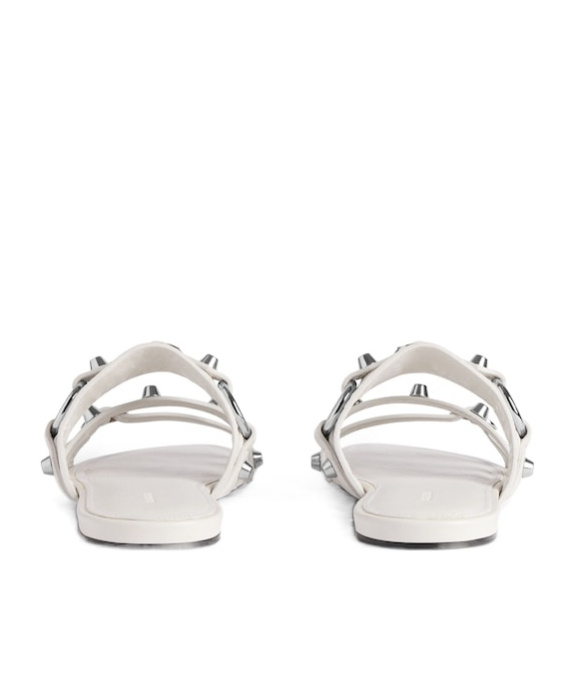 Balenciaga City Studded-strap Slide Sandals In White