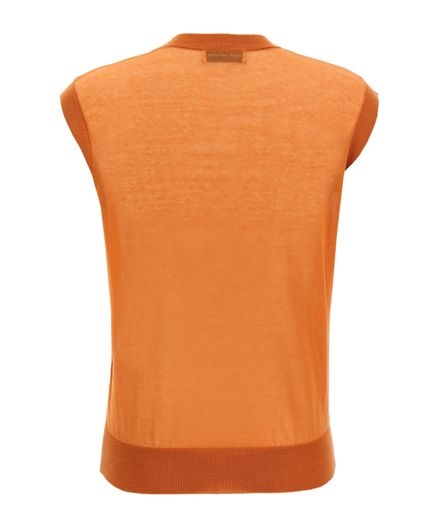Dries Van Noten 'tamara' Crew Neck Vest In Orange