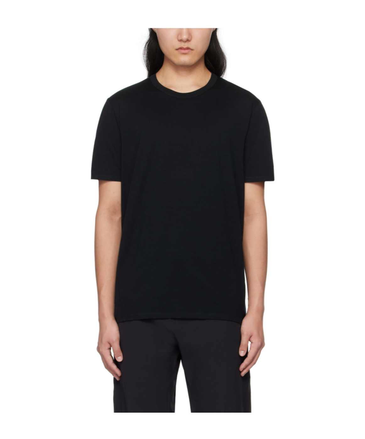 Arc'teryx Plain Wool-blend T-shirt In Black