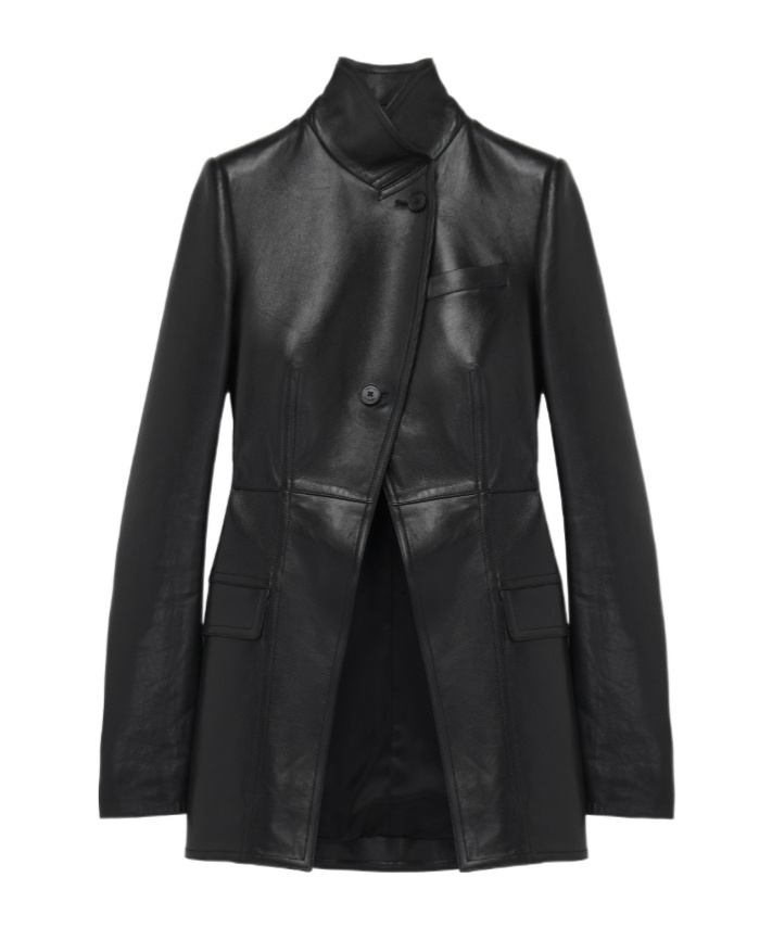 Alexander Mcqueen Women's Cutaway Leather Jacket In Black In Black
