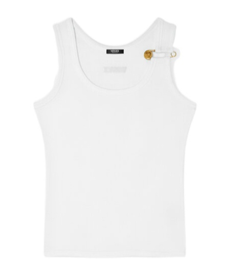 Versace Logo Cotton Tank Top