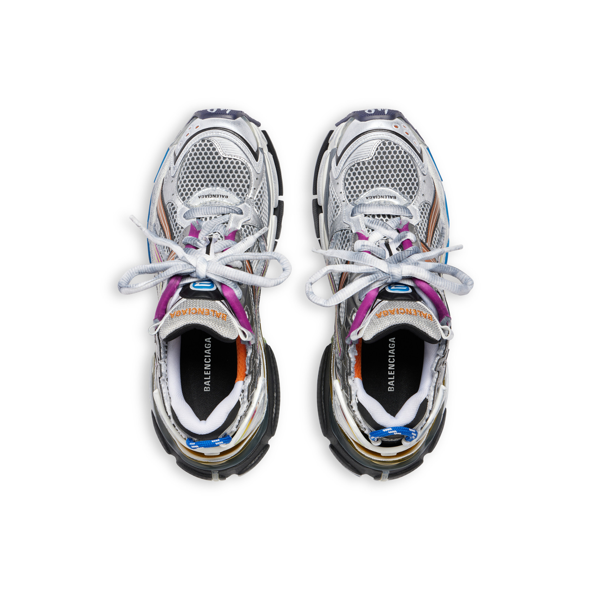 Balenciaga Deconstructed Runner Sneakers In Multicolor