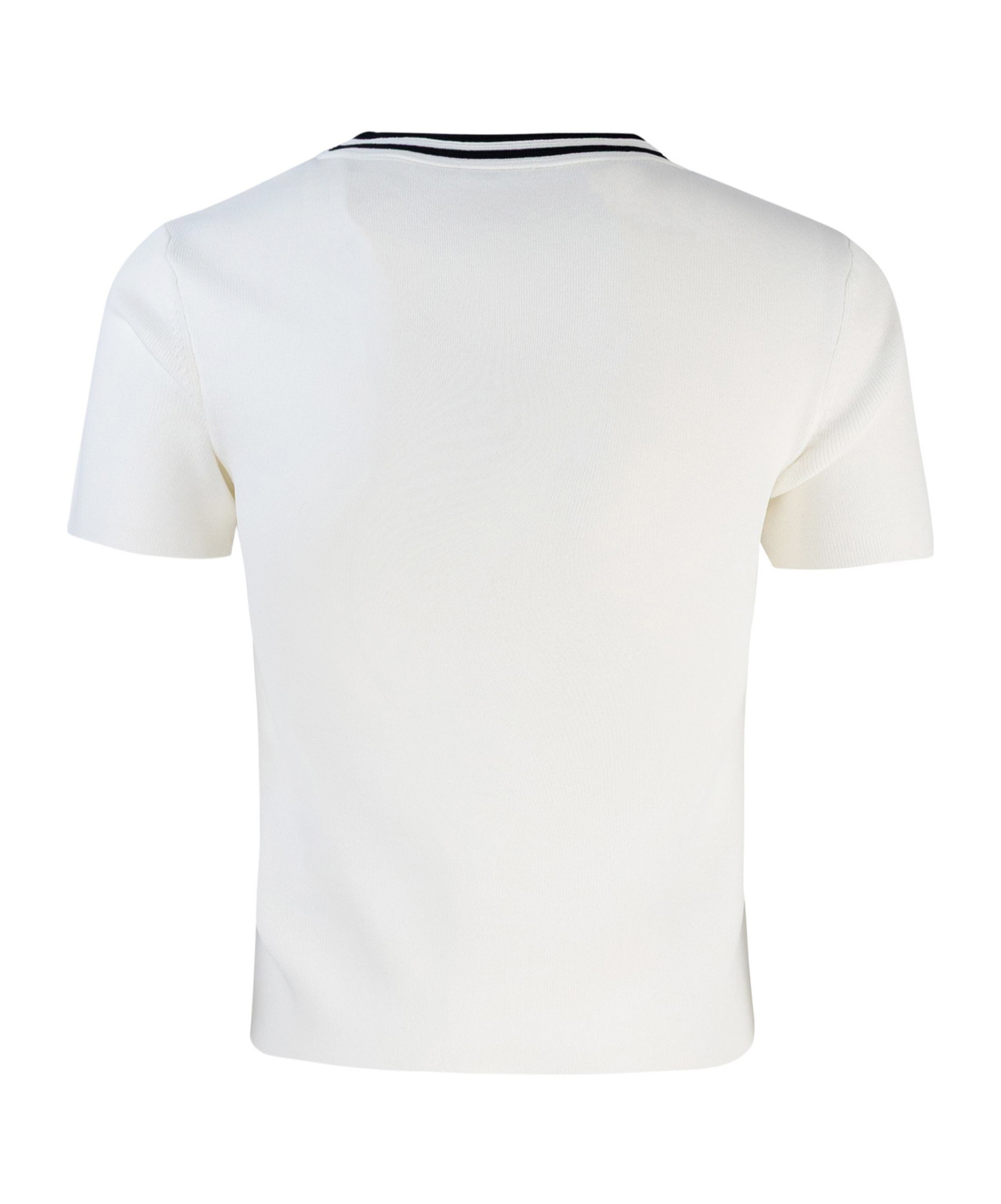 Shop Patrizia Pepe Striped Zip-up T-shirt