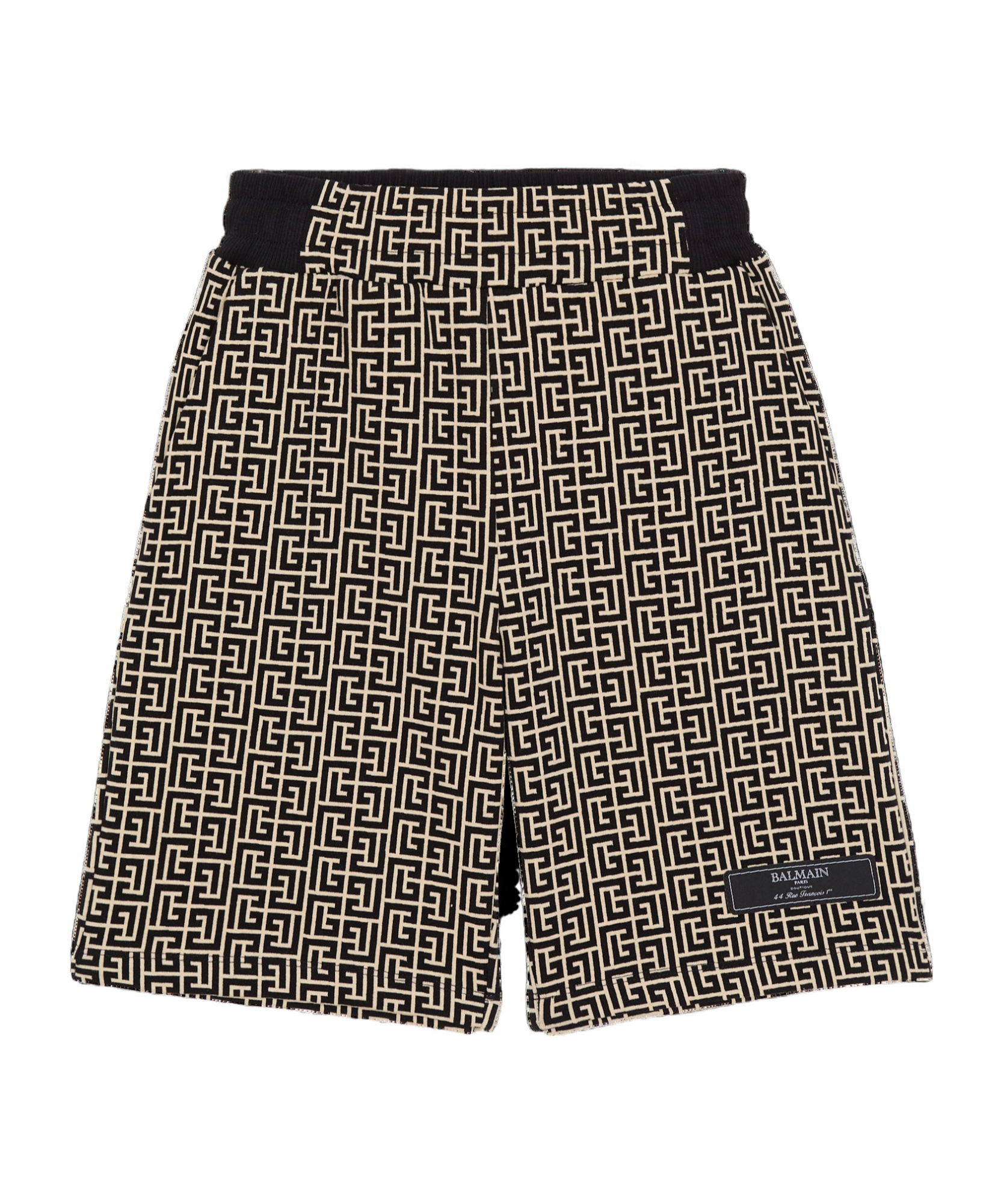 Balmain Elastic Waist Shorts In Black