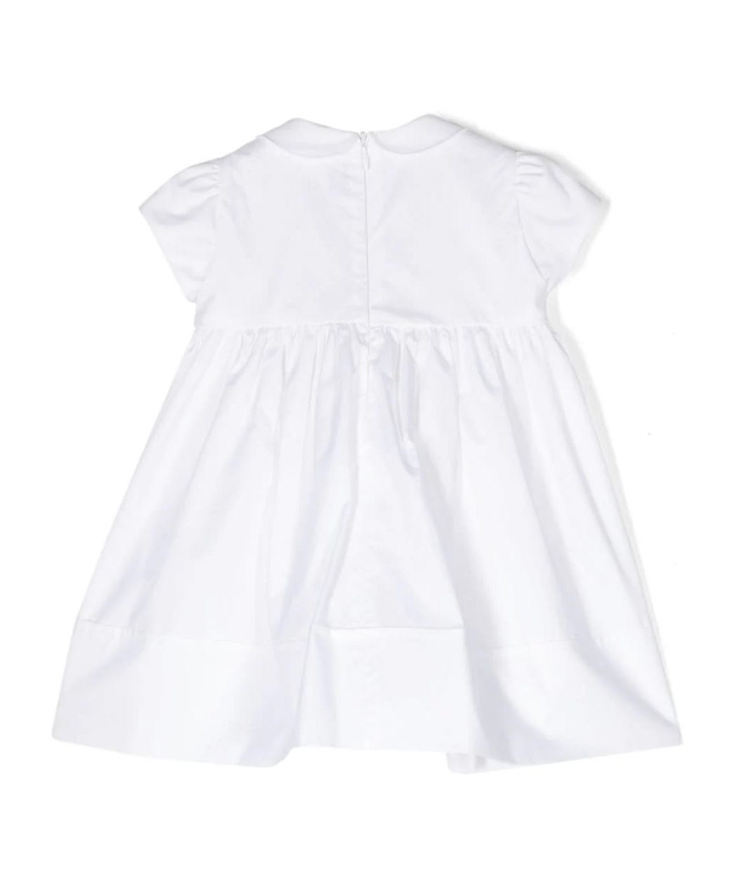 Il Gufo Floral-appliqué Poplin Midi Dress In White