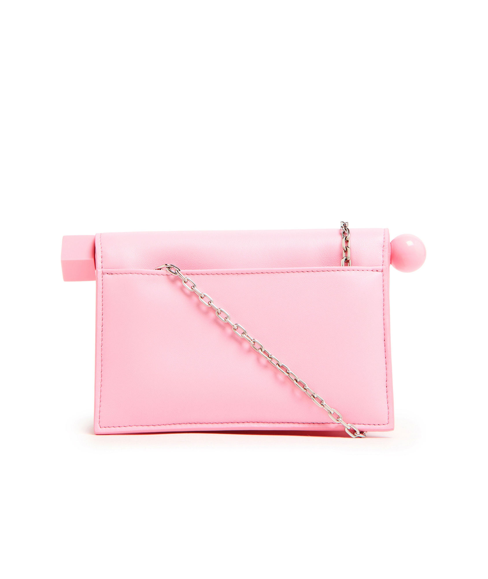 Jacquemus Leather La Petite Pochette Clutch Bag In Pink