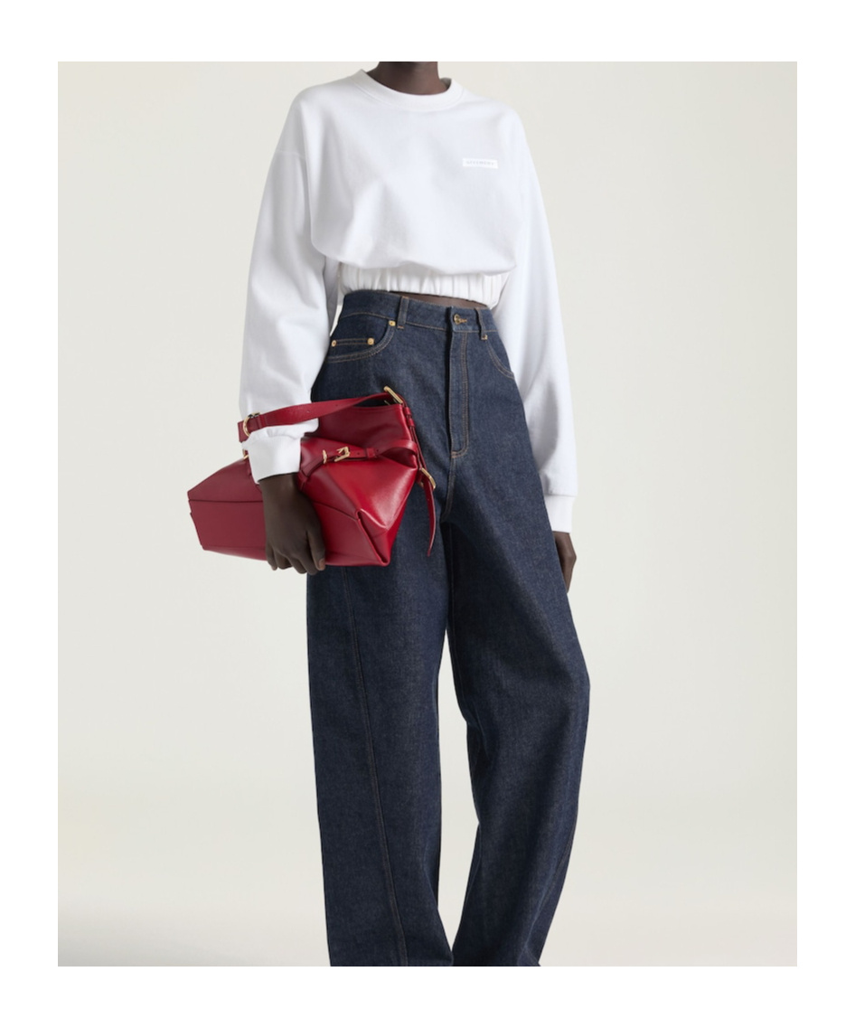 Givenchy Cropped Sweatshirt With Patches In Burgundy