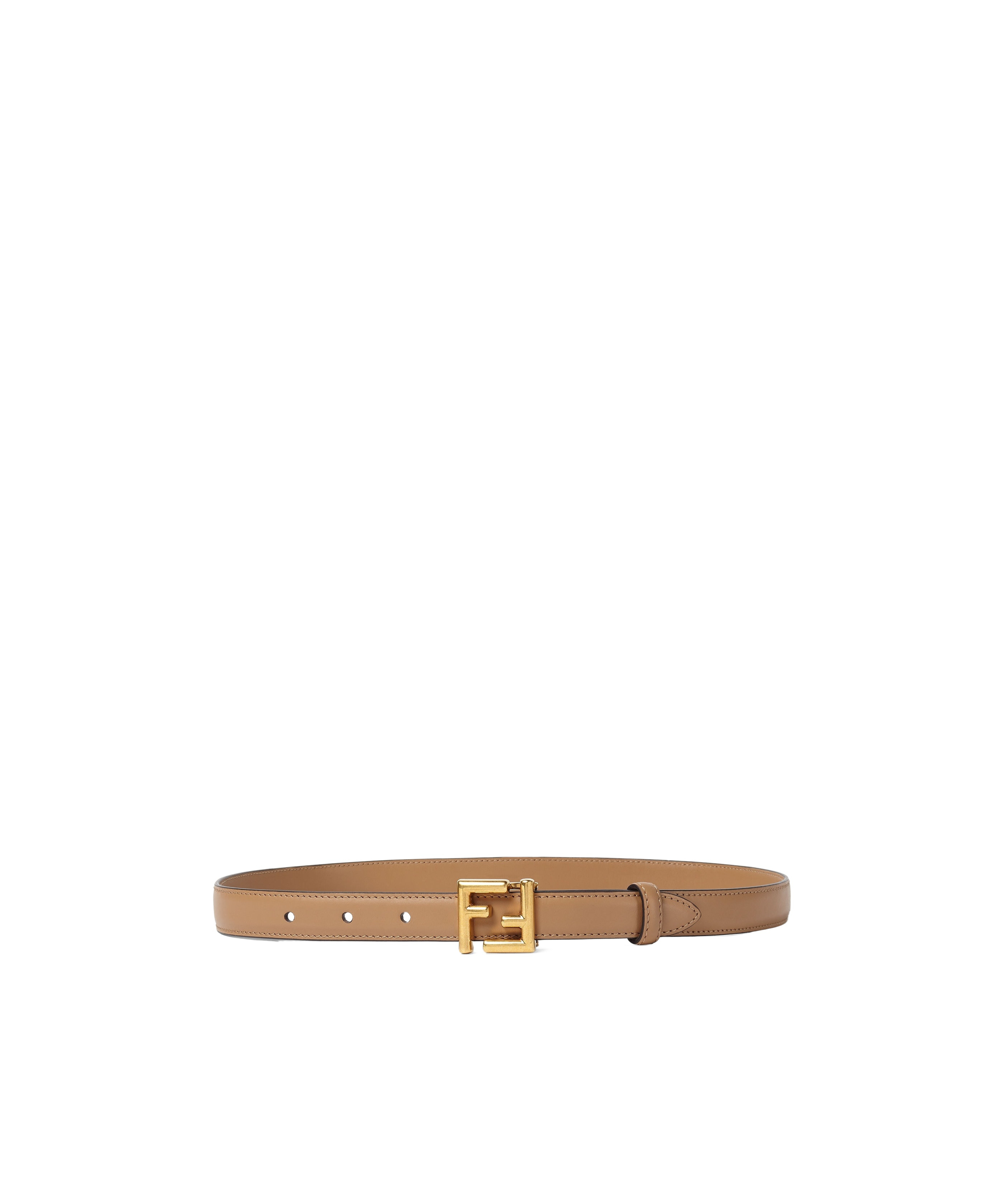 Fendi Cappuccino Coloured Leather Ff Belt Women