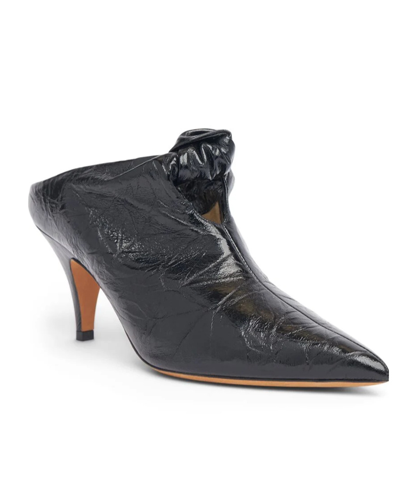 Khaite Rowan Leather Mules In Black