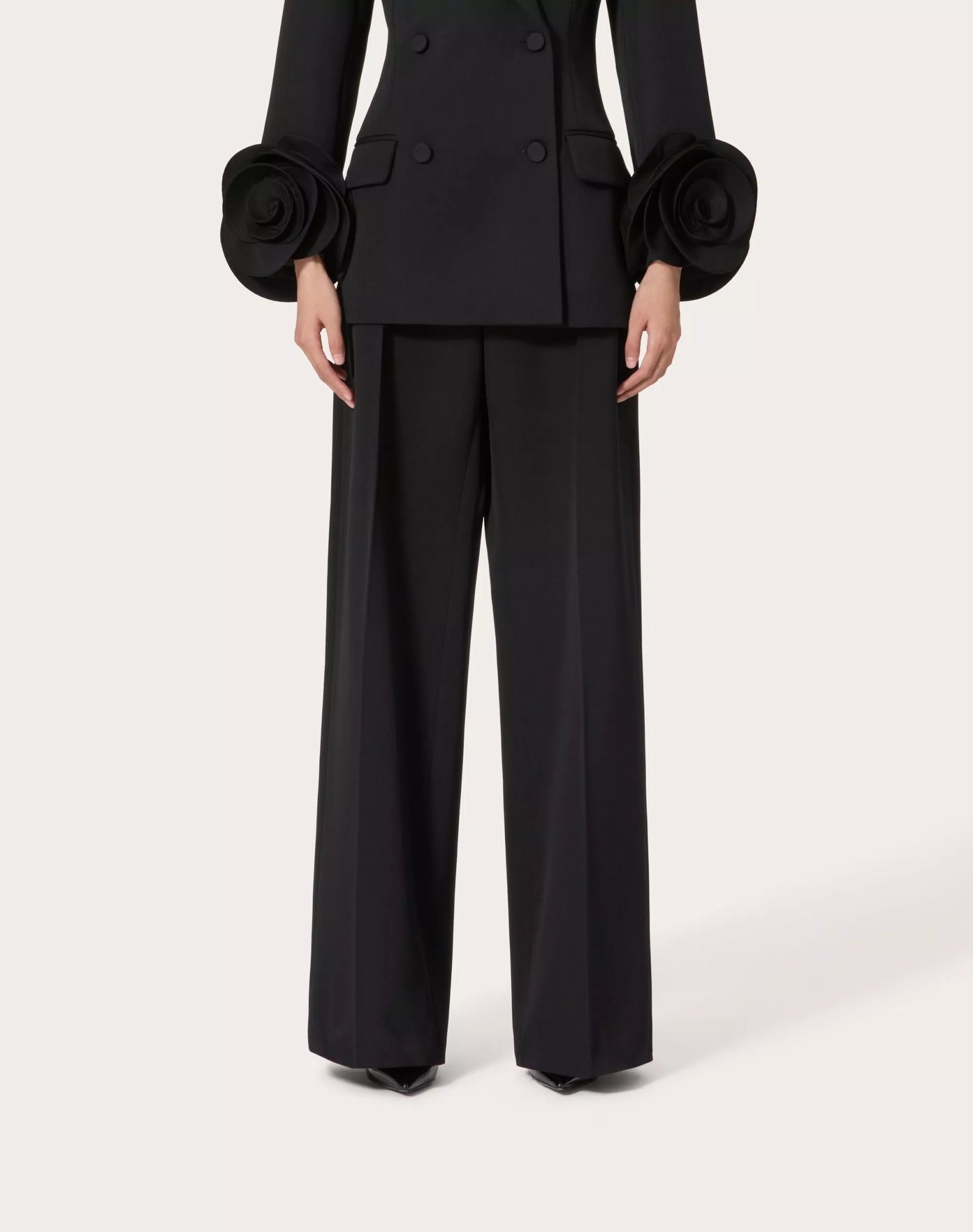 Valentino Grisaille Trousers In Black