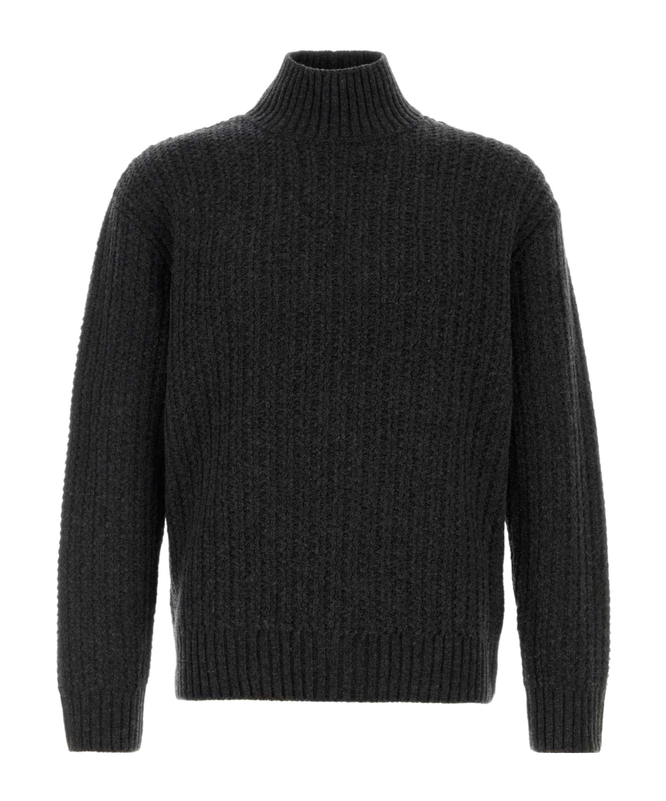 Closed Knit Jumper In Gray