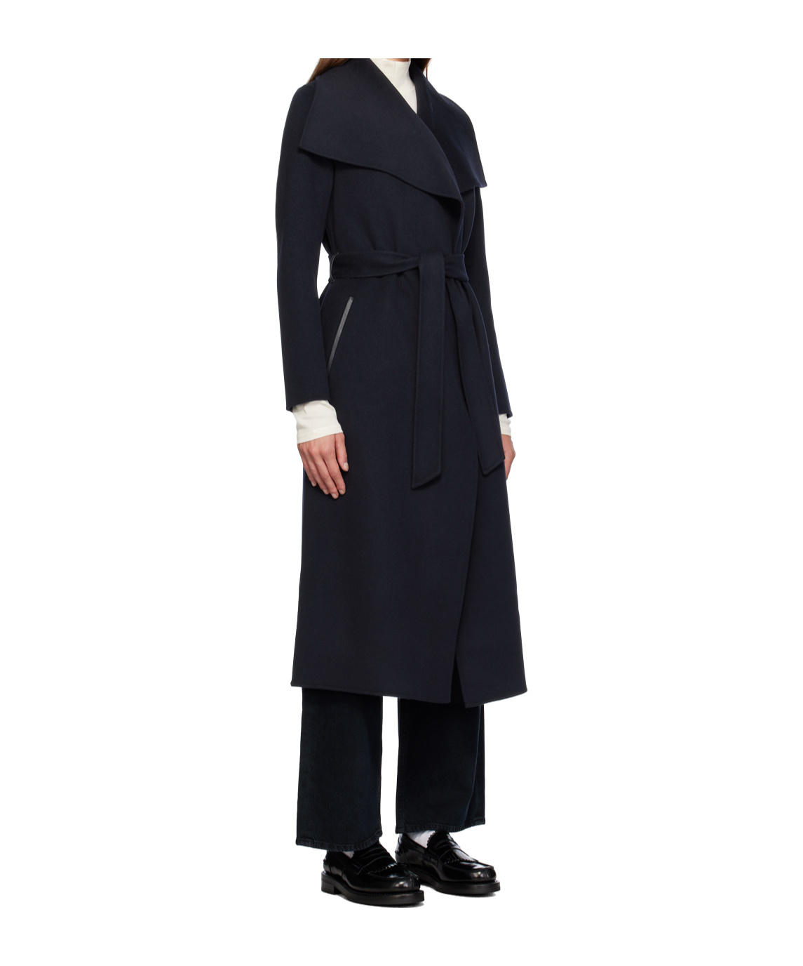 Mackage Mai Belted Wool Coat In Black