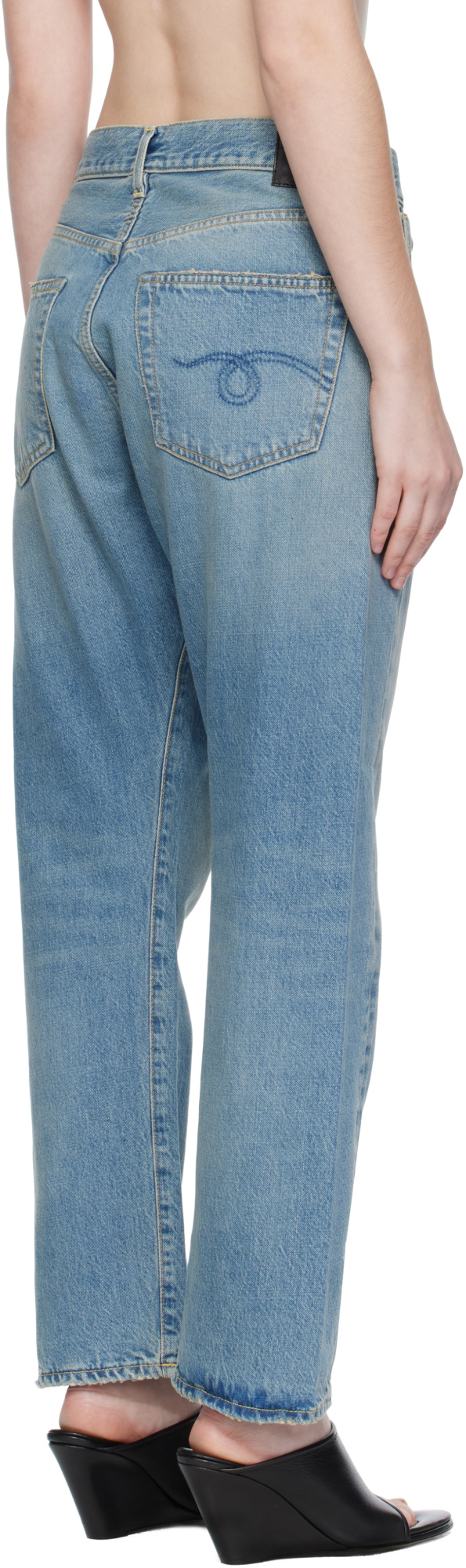 R13 Crossover Jeans In Blue
