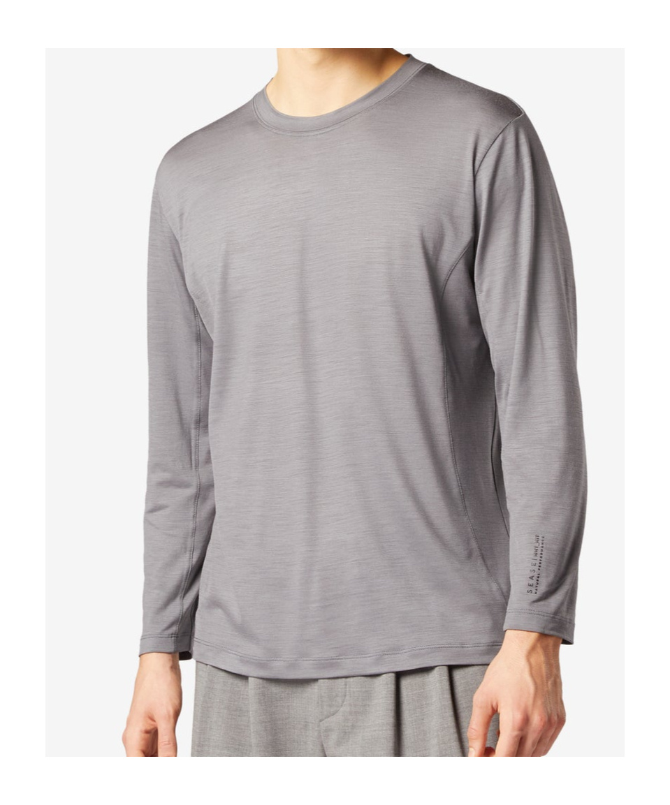 Sease Long-sleeved Wool T-shirt In Gray