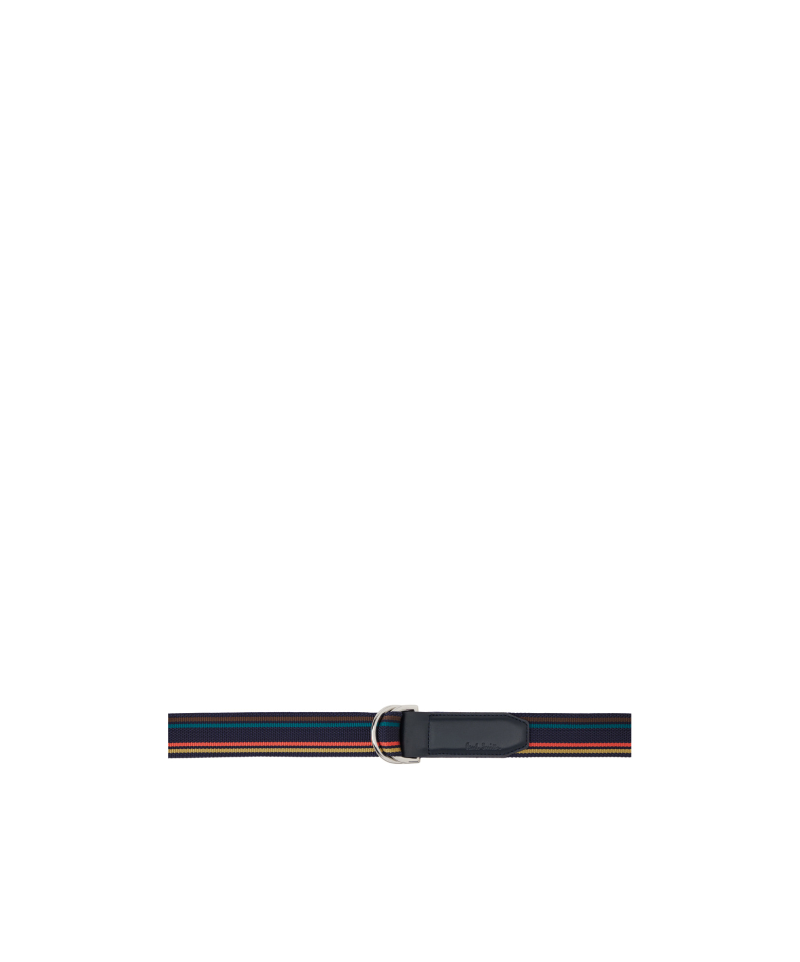 Paul Smith Stripe D-ring Belt In Black