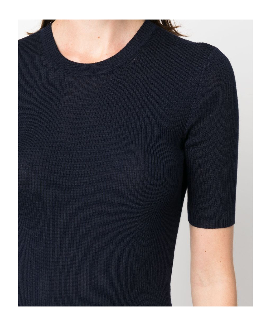 P.a.r.o.s.h Short-sleeved Rib Sweater In Black