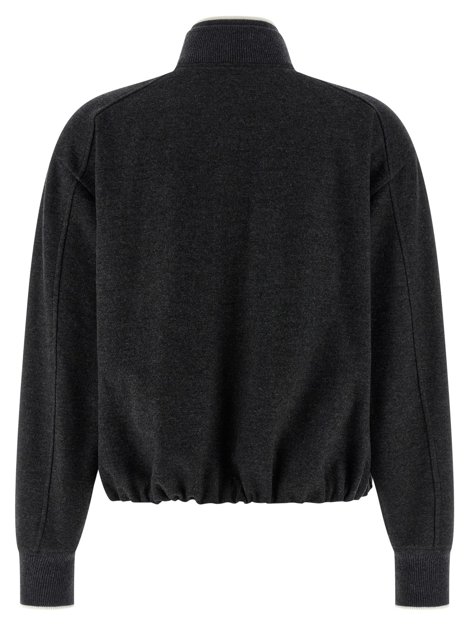 Brunello Cucinelli Heraldic Coat Of Arms Sweatshirt Gray In Black