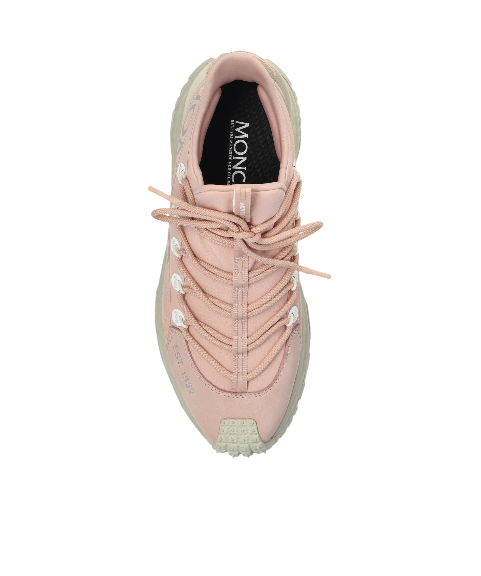 Shop Moncler Trailgrip Lite 2 Leather Suede Trainers In Pink