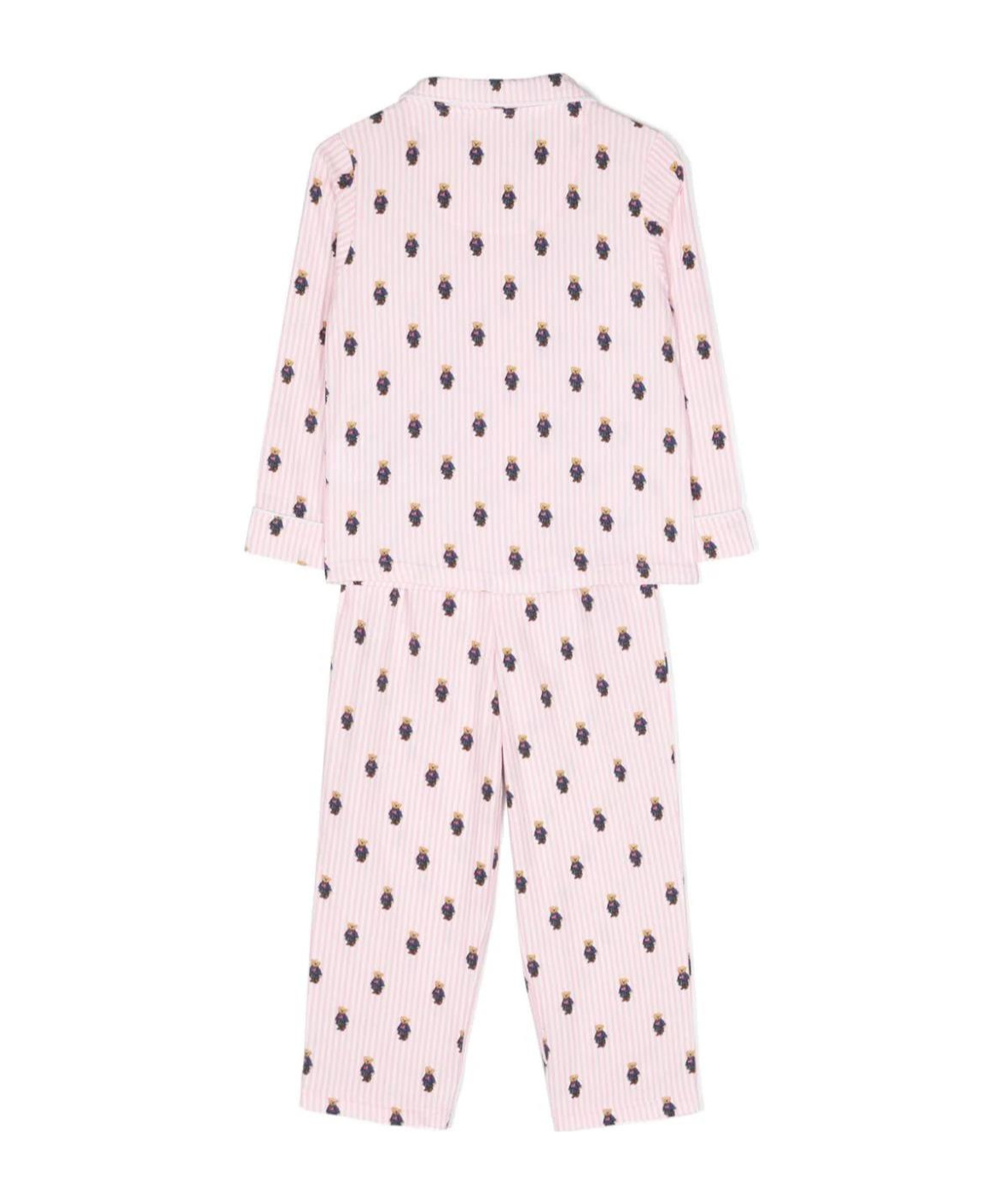 Polo Ralph Lauren Polo Bear-pattern Pajama Set (set Of Two) In Pink