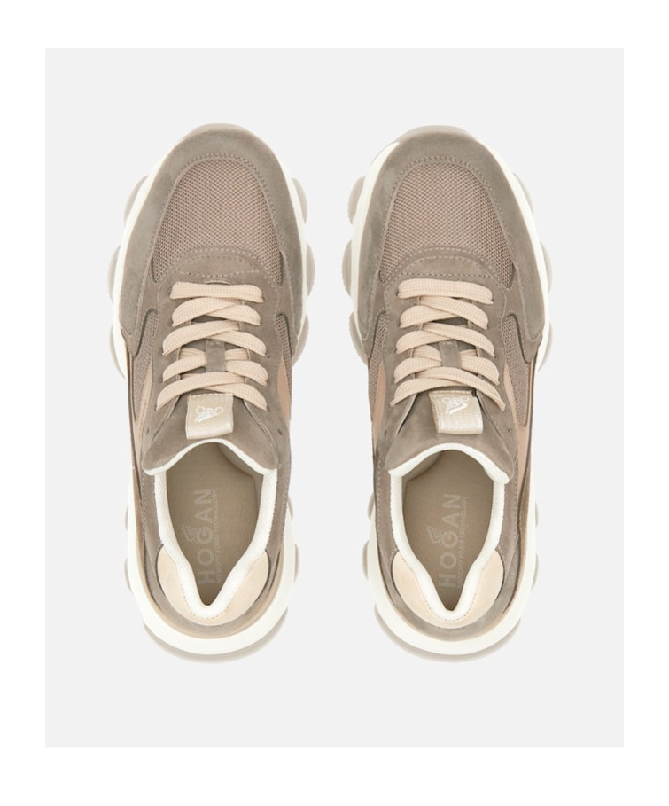 Hogan Hyperactive Lace-up Sneakers In Nude