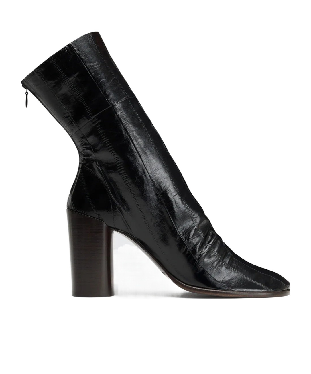 Lemaire 80mm Glove Eel Leather Block-heel Boots In Black
