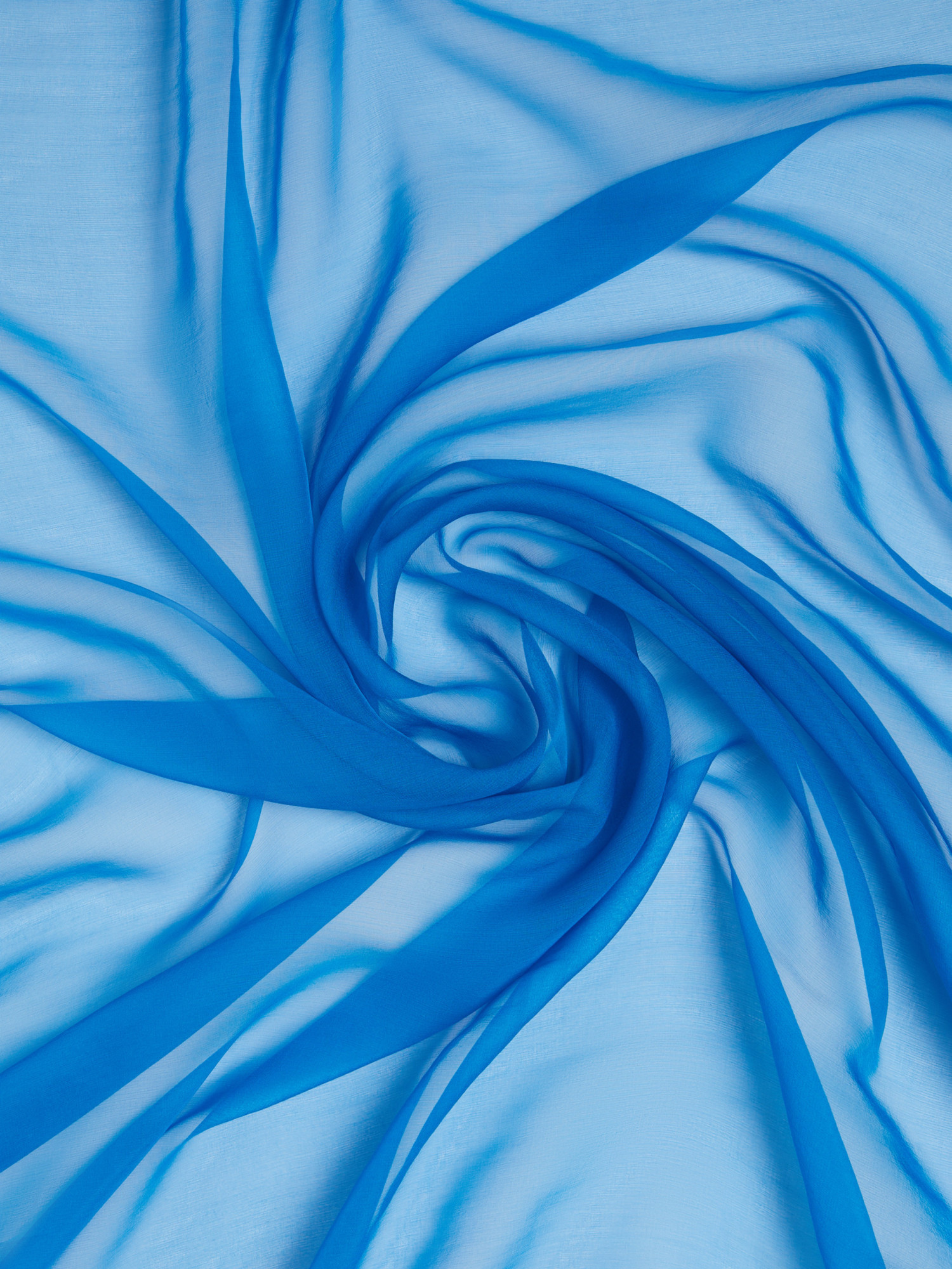 Max Mara Silk Chiffon Stole In Light Blue