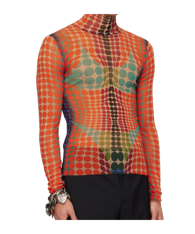 Jean Paul Gaultier Turtleneck T-shirt In Multi