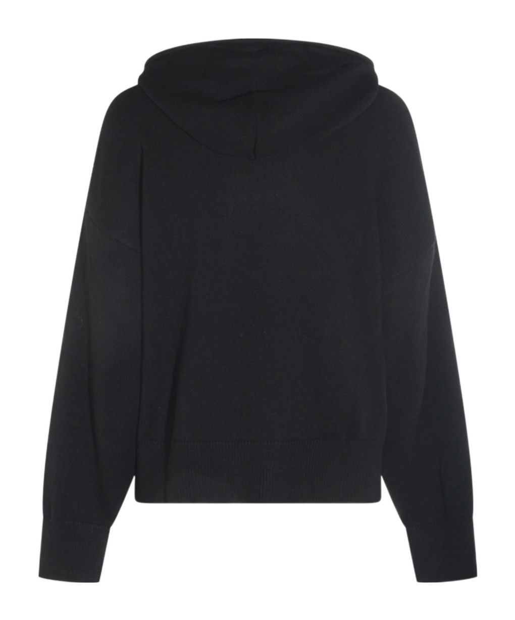 Antonelli Hooded Knitted Sweater In Black