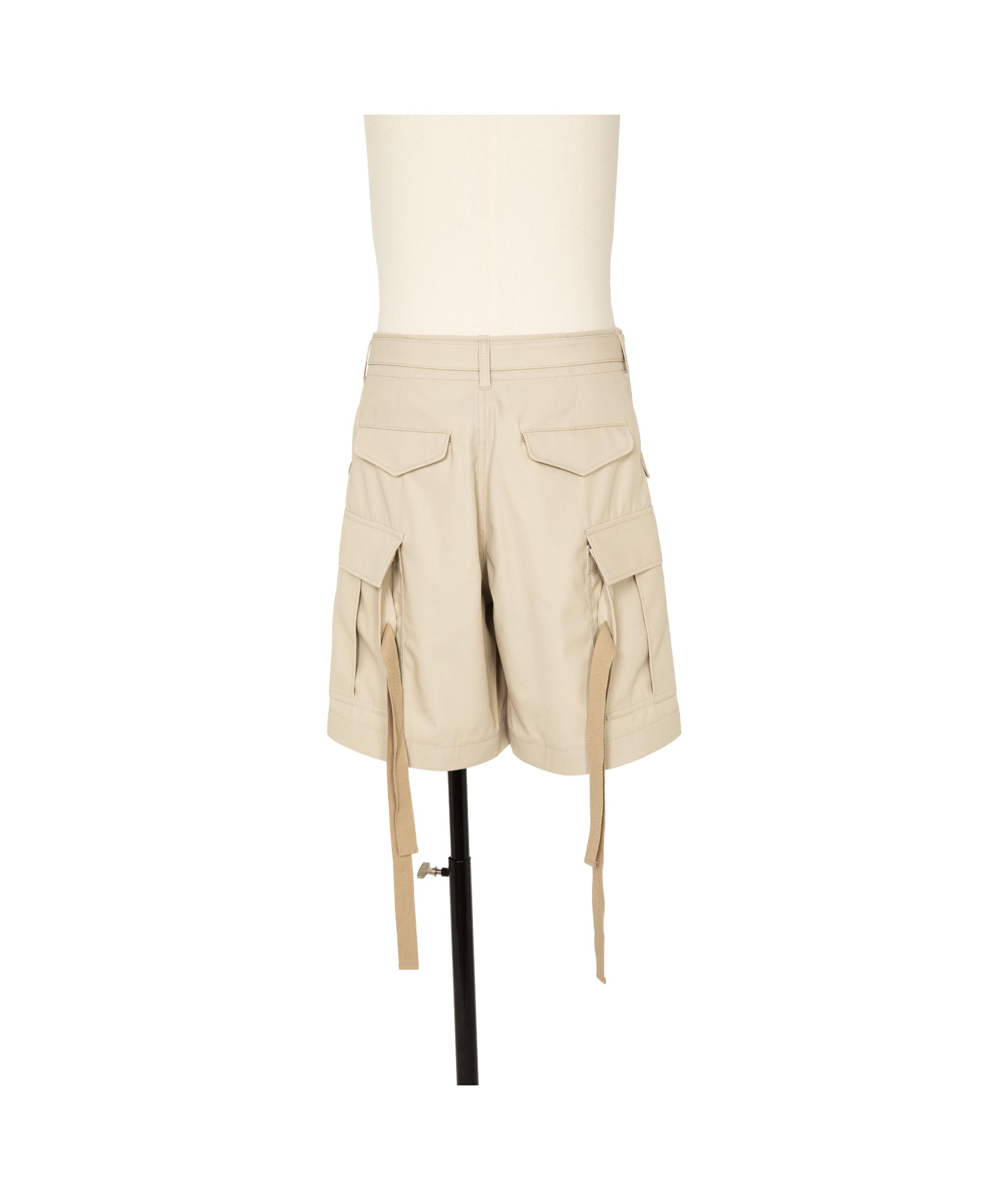 Sacai Cotton Twill Bermuda Shorts In Nude