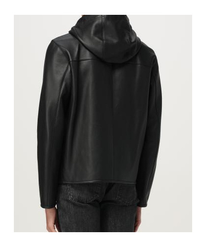 Emporio Armani Man Jacket Black Size 42 Lambskin In Black