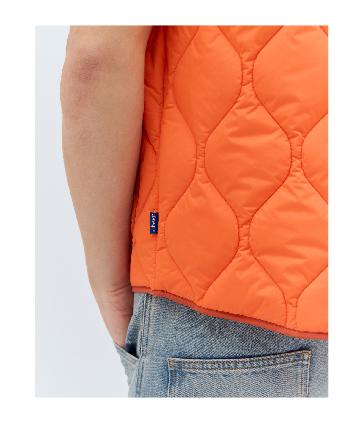 Awake Quilted Vest In Multicolor