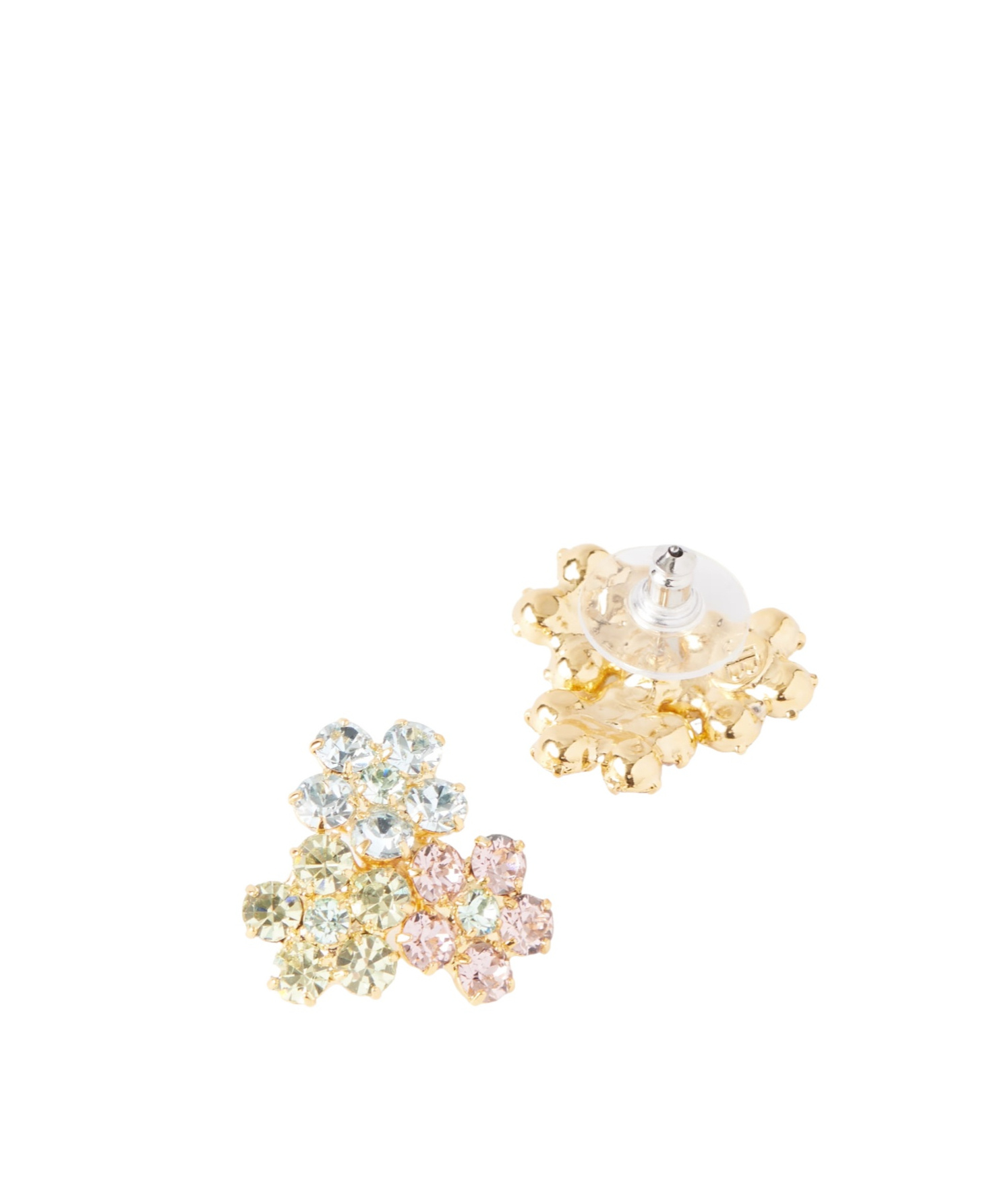 Jennifer Behr Multicolor Roundstone Stud Earrings In Gold